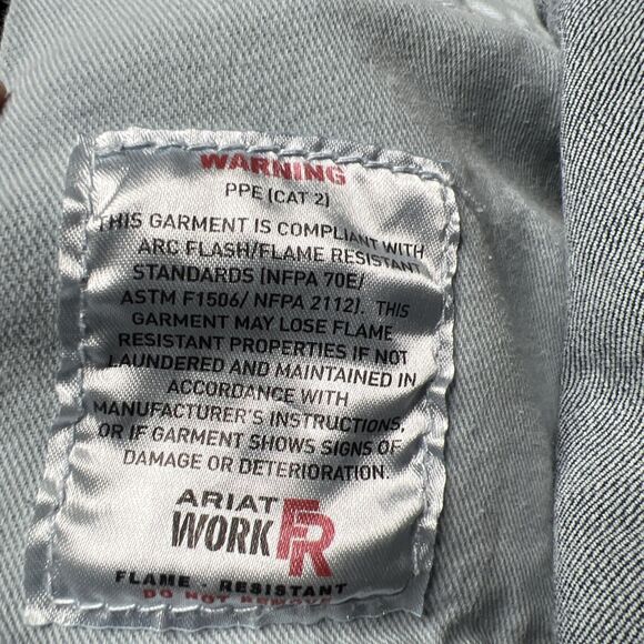 Ariat FR Jeans Mens 42x32 M4 Relaxed Boot Cut Fire Resistant CAT2 Work Wear - Picture 11 of 13